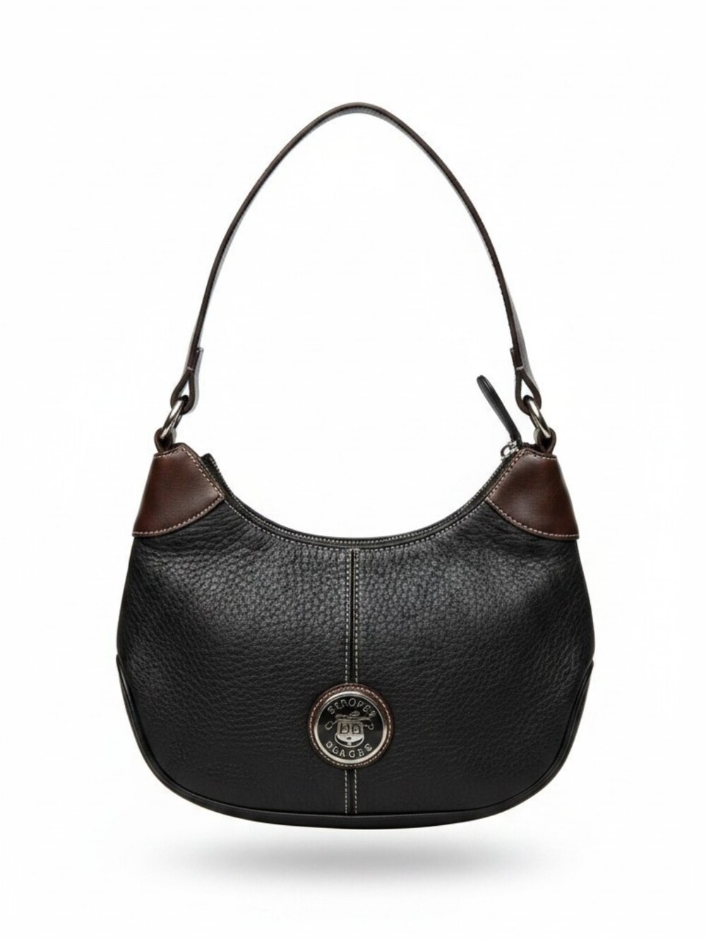 Dooney & Bourke Black Pebbled Leather Hobo